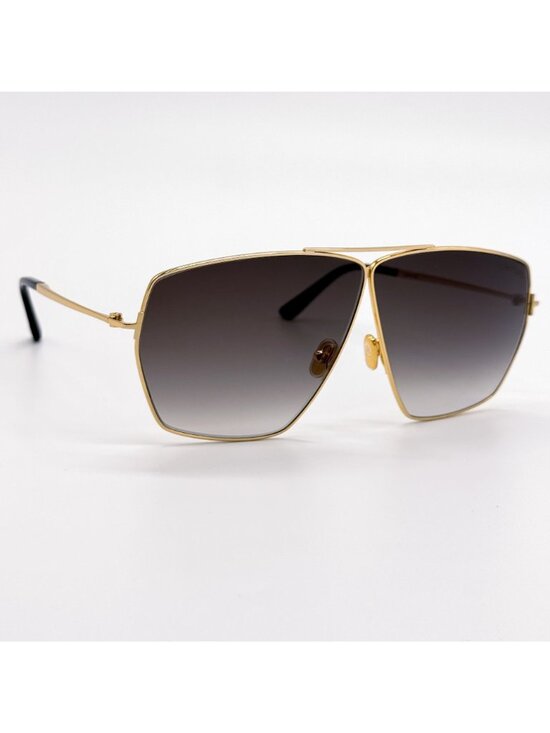 NEW TOM FORD STELLA TF1185 30B SUNGLASSES GOLD/BROWN UNISEX FT1185/S EYEWEAR main image 6